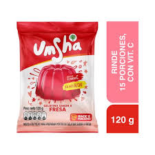 Reposteria Gelatina Umsha Sabor Fresa BOLSA 120G