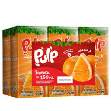 Bebidas Pulp Sabor Naranja  PAQ 6 UND X 250ML
