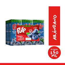 Bebidas Pulp Sabor Arandano / Uva  PAQ 6 UND X 250ML